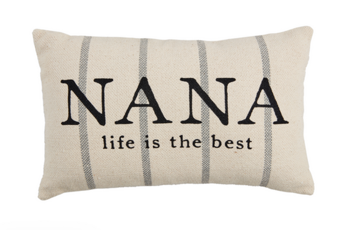Grandma Nickname Striped Pillow
