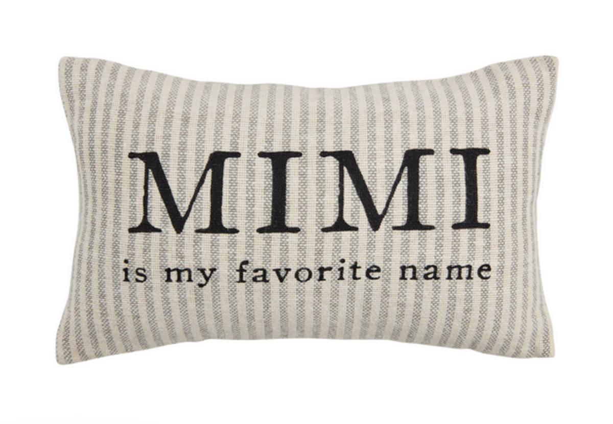 Grandma Nickname Striped Pillow