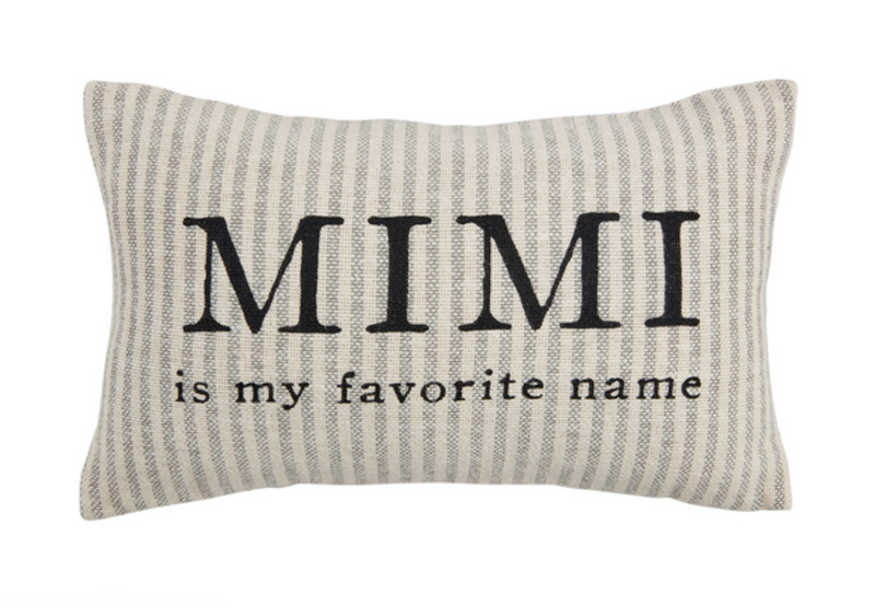 Grandma Nickname Striped Pillow