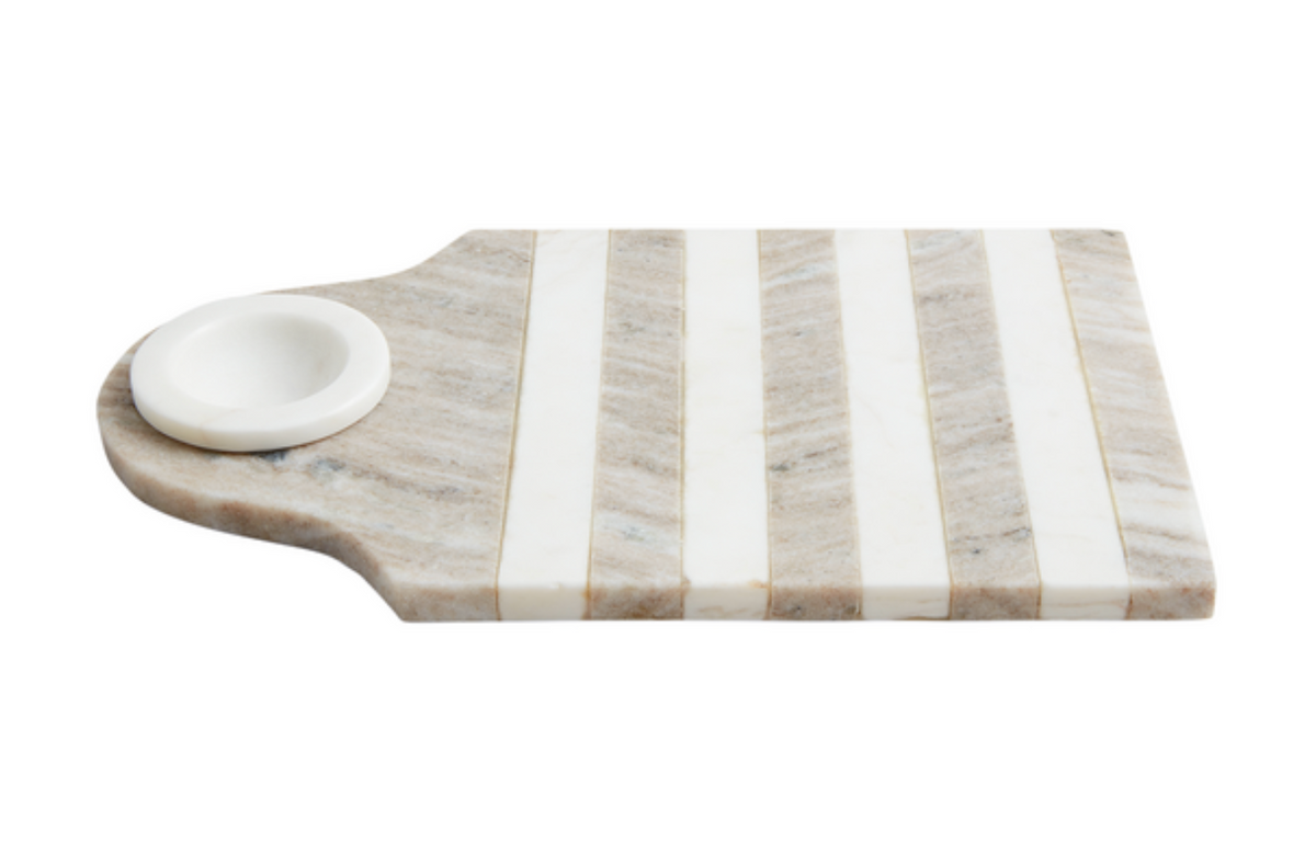 Taupe Striped Dip Cup Board