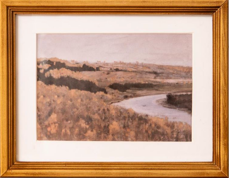 Matted Valley - Small Antique Gold Framed Print