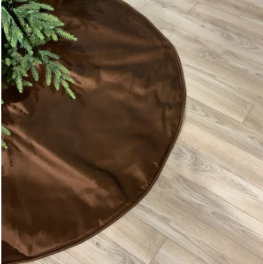 Dupion Tree Skirt 64" - Chocolate