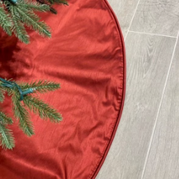 Dupion Tree Skirt 84" - Burgundy