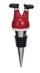 Wine Stopper with Hand-Painted Glass Holiday Icons