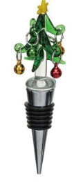 Zinc Alloy Wine Stopper with Hand-Painted Glass