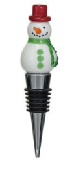 Zinc Alloy Wine Stopper with Hand-Painted Glass