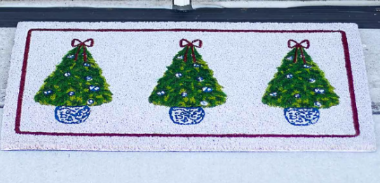 Christmas Tree Topiary Coir Doormat