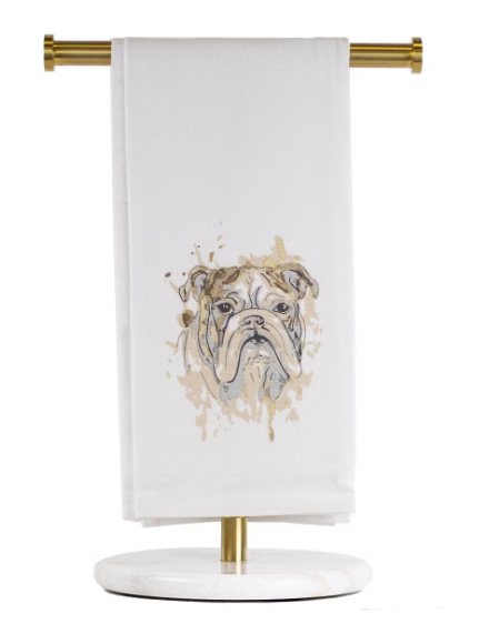 Bulldog Love Flour Sack Hand Towel