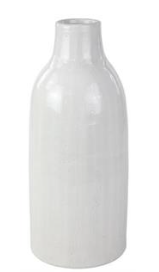 Ceramic Bottle - White 15.75"