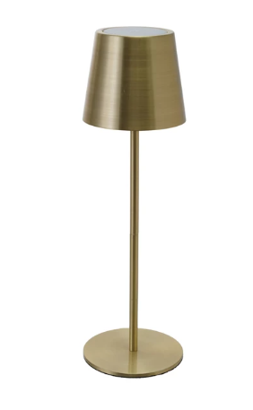 Metal LED Rechargeable Table Lamp w/ Touch Sensor - Brass