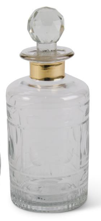 Glass Decanters with Gold Trim