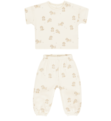 Jersey Tee + Pant Set || Puppies