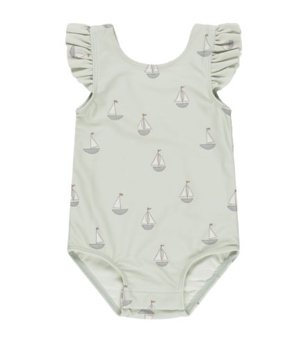 Scoop Back One-Piece || Sailboats