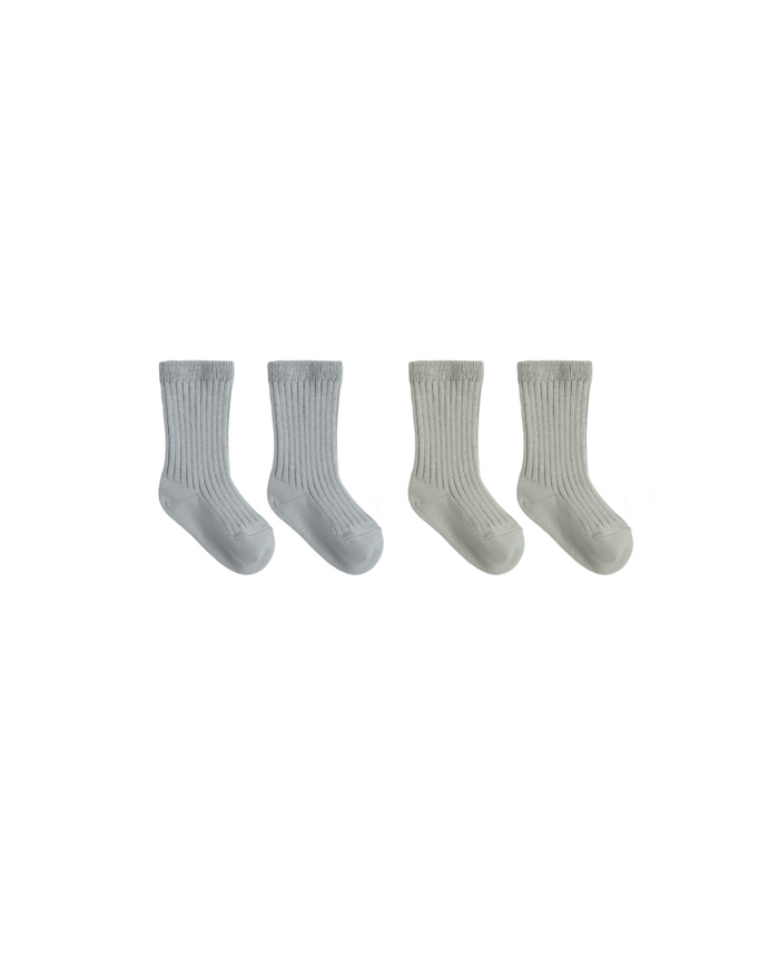 Socks Set || Fern, Steel Blue