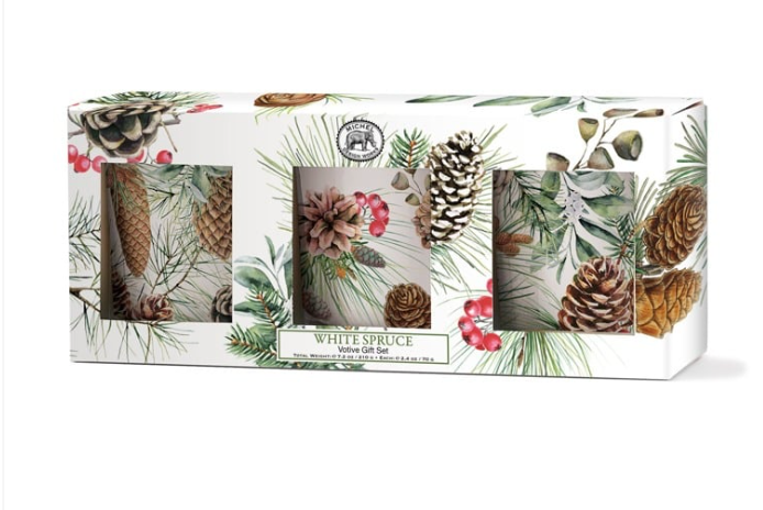 White Spruce Votive Gift Set