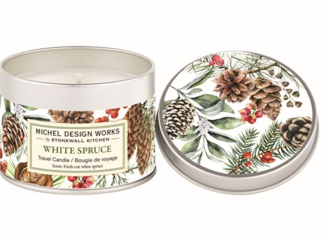 White Spruce Travel Candle