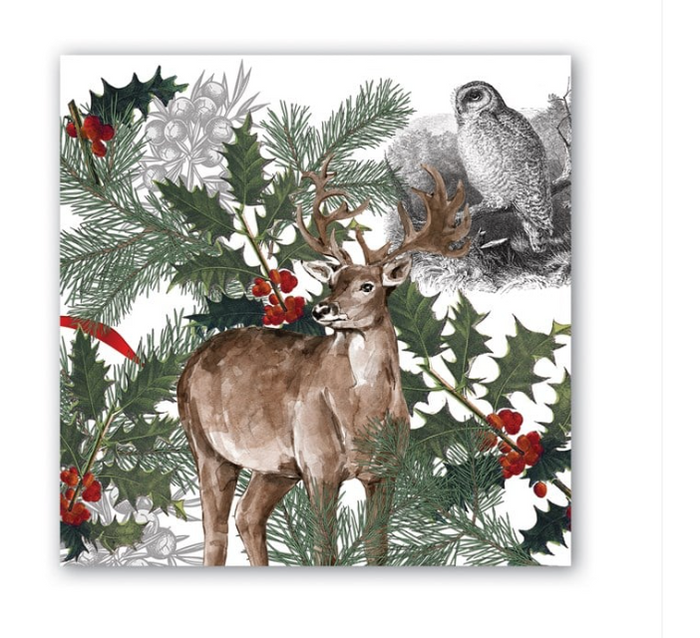 Winter Woodland Cocktail Napkin
