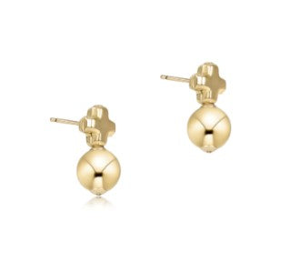 signature cross small gold stud - classic gold