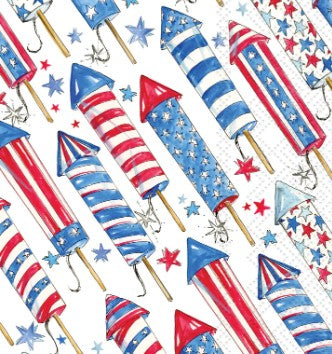 Patriotic Rockets Cocktail Napkins