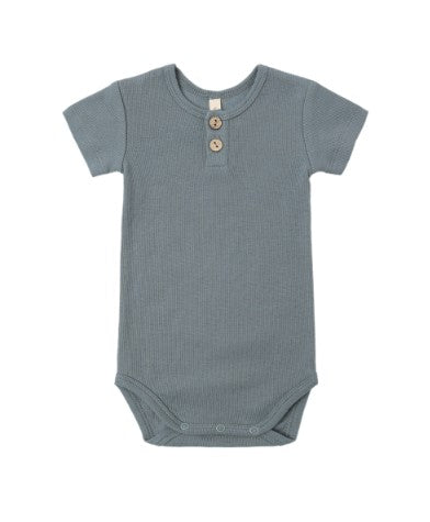 Ribbed Henley Bodysuit | Ocean