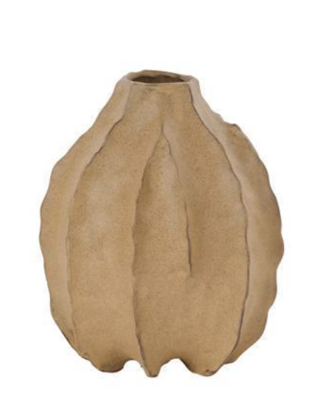 Ribbed Terracotta Vase