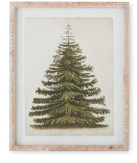 Carved Wood Framed Pine Tree Prints