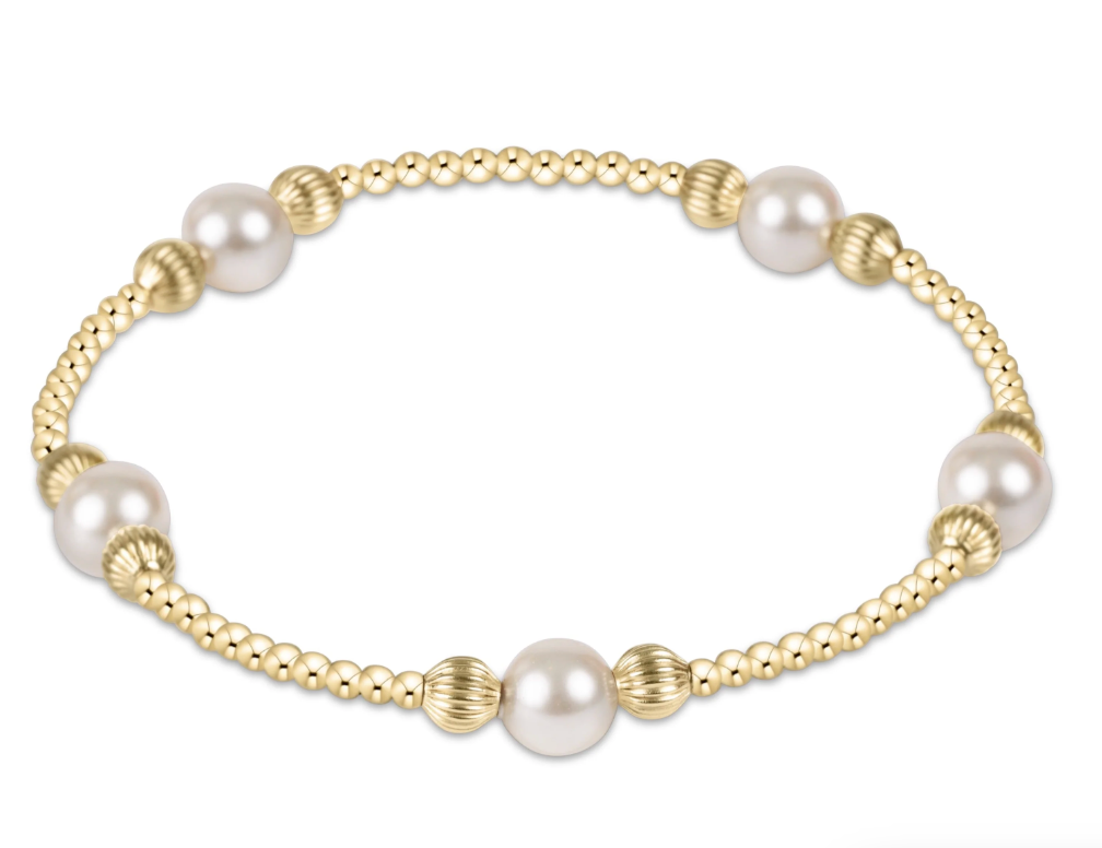 purpose pearl 6mm bead bracelet - mixed metal