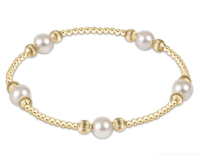 purpose pearl 6mm bead bracelet - mixed metal