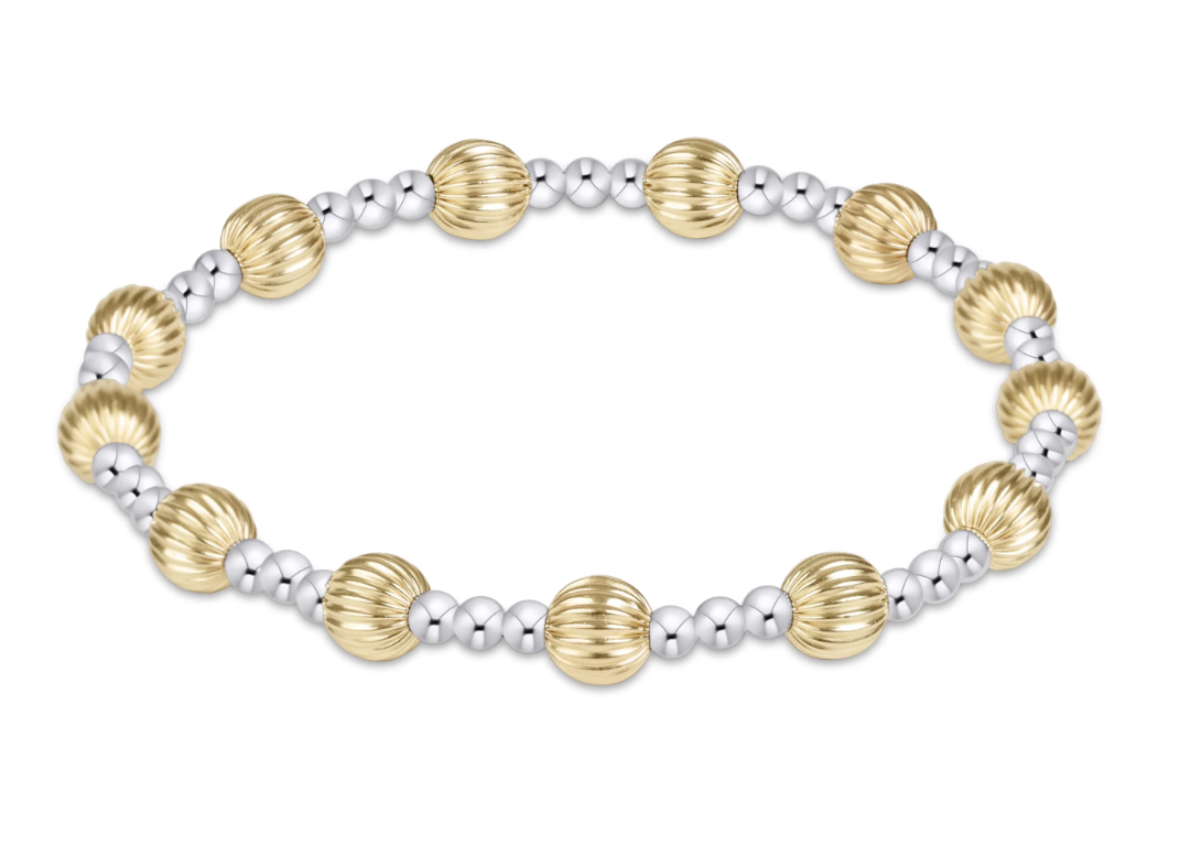 dignity sincerity 6mm bead bracelet - mixed metal
