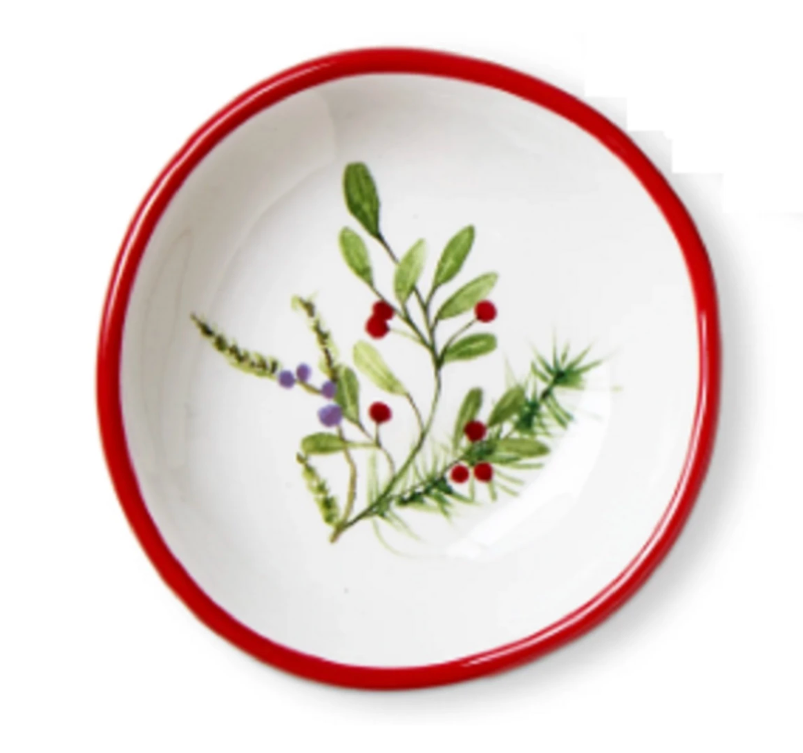 Winter Berries & Bow Dip Bowls