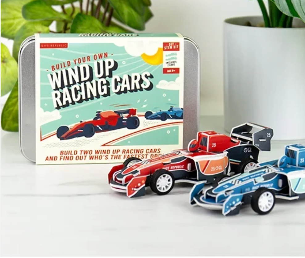 Wind Up Race Cars DIY Kit