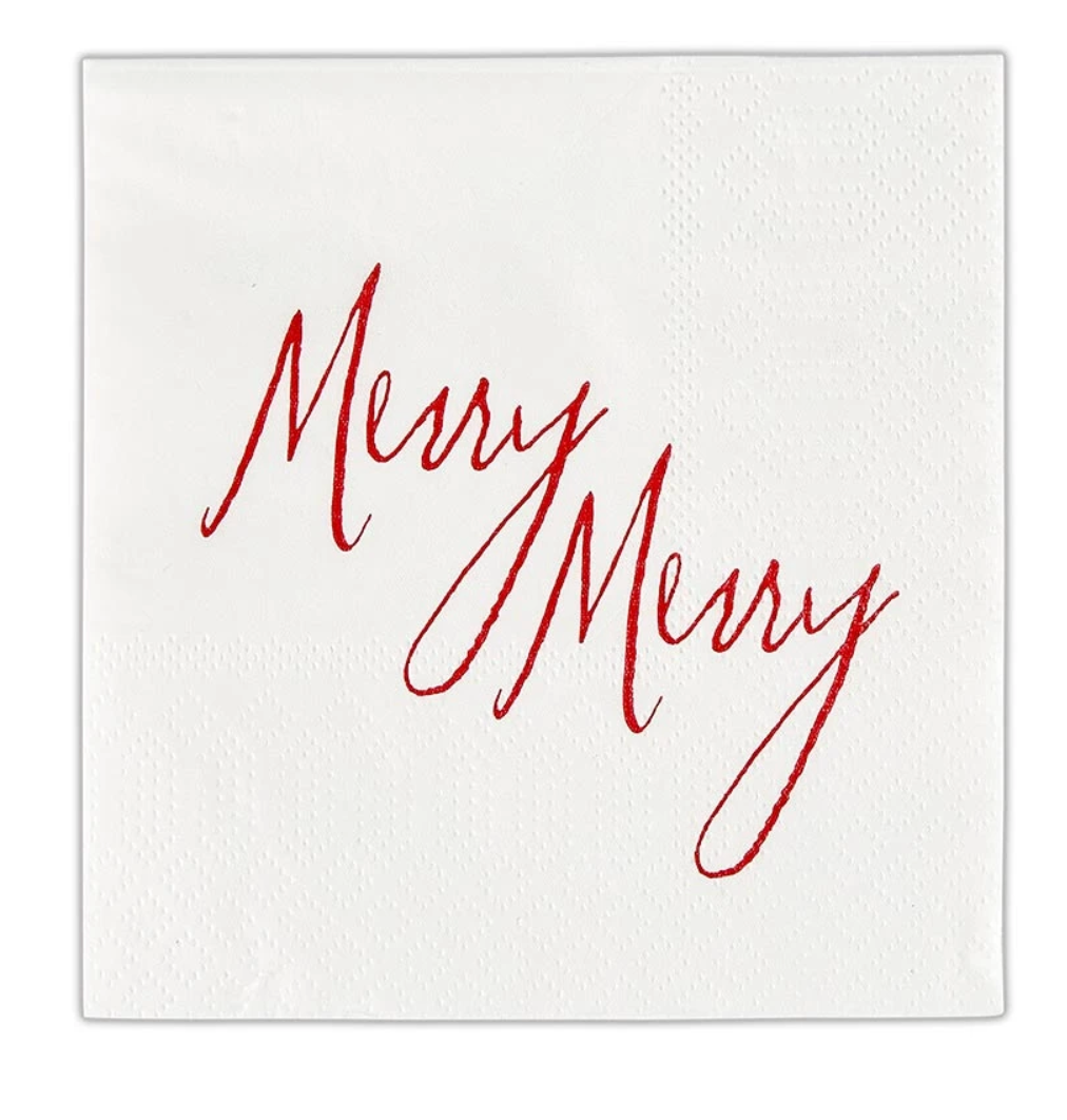 Ceramic Cocktail Napkin Tray - Merry Merry