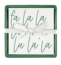 Ceramic Cocktail Napkin Tray - Fa La La