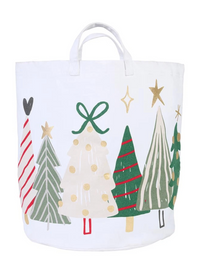 Large Canvas Tote - Christmas Trees