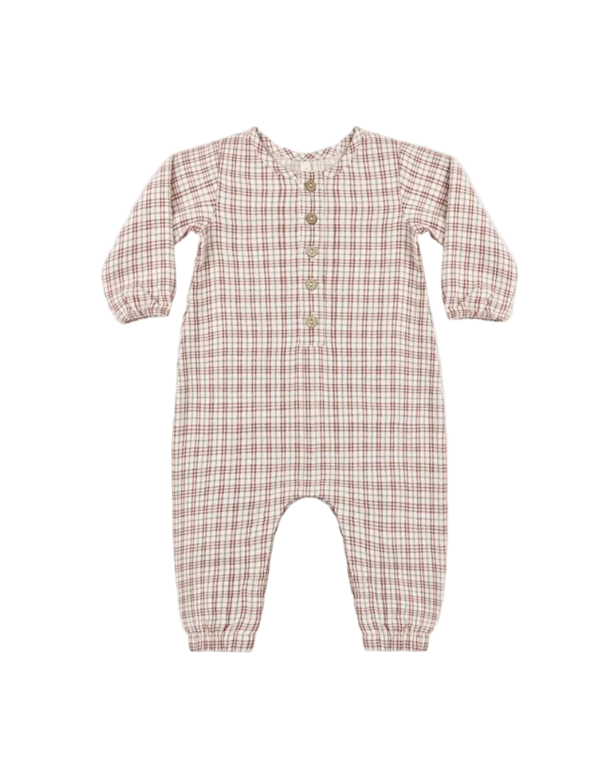 Woven Jumpsuit || Christmas Plaid