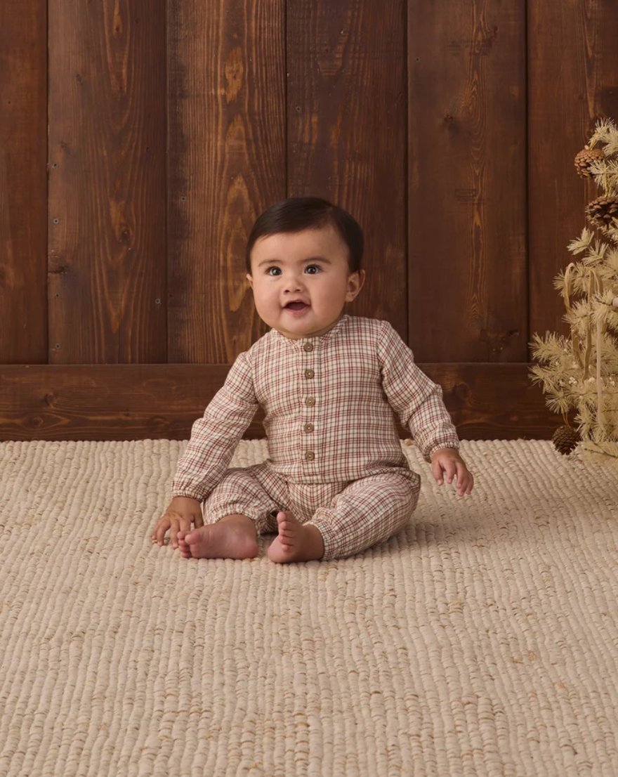 Woven Jumpsuit || Christmas Plaid