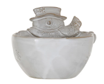 Stoneware Santa/Snowman Shaped Bowl