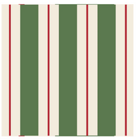 Green & Red Awning Stripe Cocktail and Guest Napkins