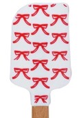 Silicone & Wood Spatulas w/ Holiday Pattern, 6 Styles, Set of 2 Sizes
