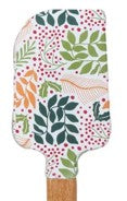 Silicone & Wood Spatulas w/ Holiday Pattern, 6 Styles, Set of 2 Sizes