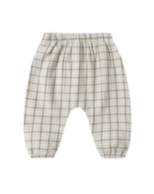 Woven Pant || Blue Plaid