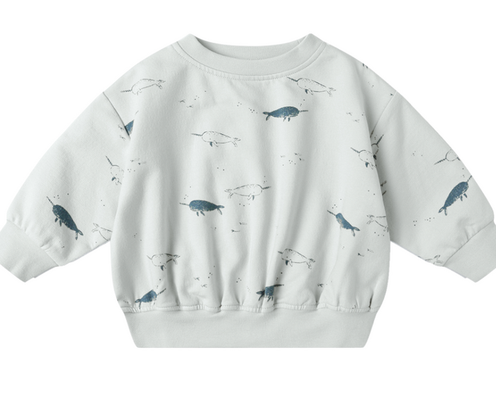 Relaxed Fleece Sweatshirt || Narwhales