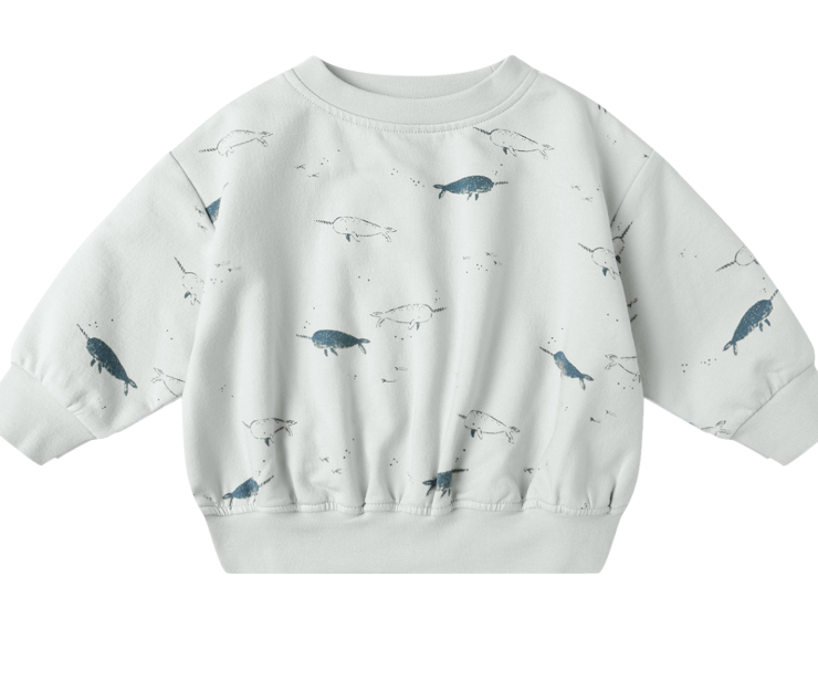 Relaxed Fleece Sweatshirt || Narwhales