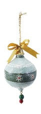 Hand-Painted Paper Mache Ornament with Bow & Design, 5 Styles
