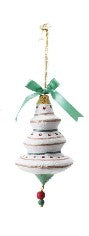 Hand-Painted Paper Mache Ornament with Bow & Design, 5 Styles