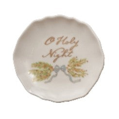 Stoneware Scalloped Plate with Gold Electroplating, 4 Styles ©