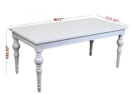 Rectangle Dining Table - White