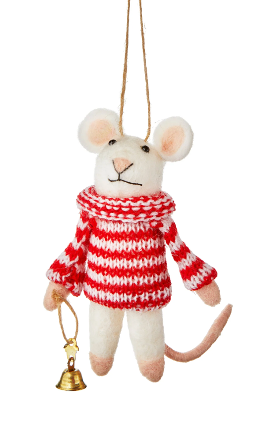 Mouse in Sweater Ornament
