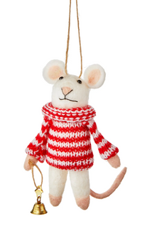 Mouse in Sweater Ornament
