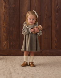 Velour Baby Dress || Spruce